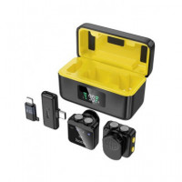 HOCO Microfono Doble Lavalier L17 Inalambrico con USB Tipo-c y Lightning