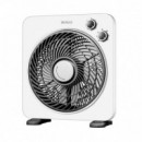 SOGO VEN-SS-21125 Ventilador Box Fan 10" 45W – 3 Velocidades, Rejilla Giratoria, Temporizador y bajo Consumo