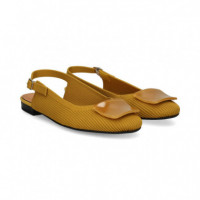 Bailarina S/talon Chapon Regilla Mostaza  MISS ELASTIC
