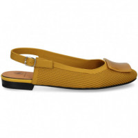Bailarina S/talon Chapon Regilla Mostaza  MISS ELASTIC