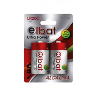ELBAT Pila Alkalina Pack de 2 LR20C 1.5V  EB0323