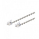 NIMO Cable Telefono Plano RJ11 M/m Blanco 3 Mtrs WIR116