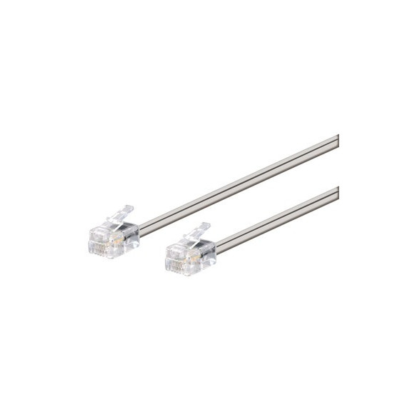 NIMO Cable Telefono Plano RJ11 M/m Blanco 3 Mtrs WIR116