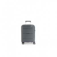 GABOL Trolley Maleta de Mano Pequeño con 4 Ruedas Polipropileno Kiba Gris 54X39X20 Cm