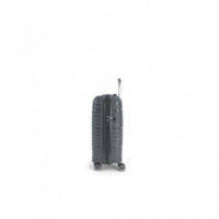 GABOL Trolley Maleta de Mano Pequeño con 4 Ruedas Polipropileno Kiba Gris 54X39X20 Cm
