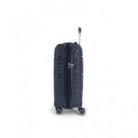 GABOL Trolley Maleta de Mano Pequeño con 4 Ruedas Polipropileno Kiba Azul Marino 54X39X20 Cm