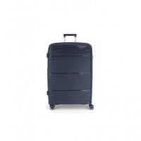 GABOL Maleta Viaje Grande con 4 Ruedas Polipropileno Kiba Azul Marino 76X49X32 Cm