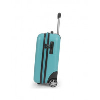 GABOL Mini Maleta Cabina 2 Ruedas Future Plus Turquesa para Colocar Debajo del Asiento