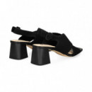 Sandalia Cruzada Regilla Negro  MISS ELASTIC