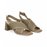 Sandalia Cruzada Regilla Beige  MISS ELASTIC
