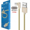 BOROFONE BX26 Cable Usb-a a Usb-c 1M 3A 90 Grados Oro