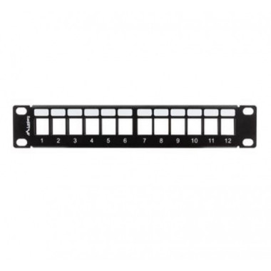LANBERG Organizador de Modulos Keystone Negro 12 Puertos 1U Rack 19