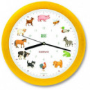 Reloj de Pared Amarillo Kookoo Kids World  SUNEI