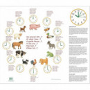 Reloj de Pared Amarillo Kookoo Kids World  SUNEI