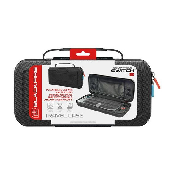 Funda Rígida de Viaje Deluxe BLACKFIRE para Nintendo SWITCH2