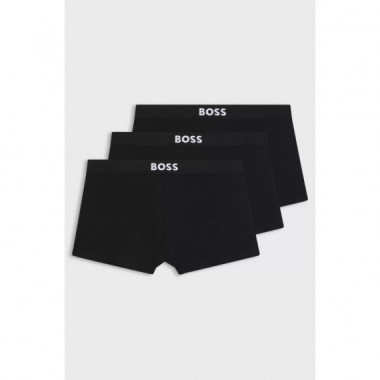 Pack de Tres Calzoncillos de Algodón Elástico con Cinturilla con Logo de Boss  HUGO BOSS