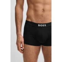 Pack de Tres Calzoncillos de Algodón Elástico con Cinturilla con Logo de Boss  HUGO BOSS