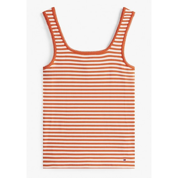 TOMMY HILFIGER - 5X2 Rib Slim Square-nk Tank - 0DN - F|WW0WW45444/0DN