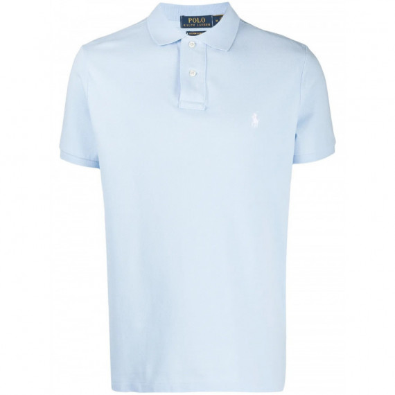 Polo RALPH LAUREN - SSKCCMSLM1-SHORT Sleeve-knit - Office Blue C1750 - 710782592013/OFFICE Blue C1750