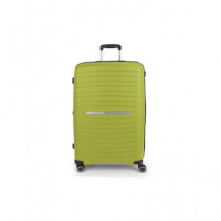 GABOL Maleta Viaje Grande con 4 Ruedas Polipropileno Shinyuu Verde 76X49X32 Cm