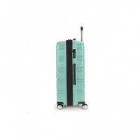 GABOL Maleta Viaje Grande con 4 Ruedas Polipropileno Uyiko Verde Menta 76X49X32 Cm