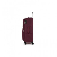 GABOL Maleta Viaje Grande Tela con 4 Ruedas Cloud Rojo 76X49X32 Cm