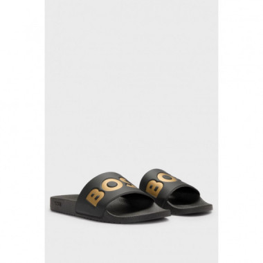Chanclas Fabricadas en Italia con Detalle de Logo Grande de Boss  HUGO BOSS