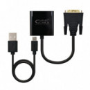 Cable Conversor DVI a M-svga 10CM Black  NANOCABLE