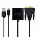 Cable Conversor DVI a M-svga 10CM Black  NANOCABLE