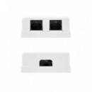 Roseta de Pared NANOCABLE 2XRJ45 CAT.6 Utp White