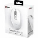 Raton TRUST Ozaa Ergonomico Recargable Wireless White