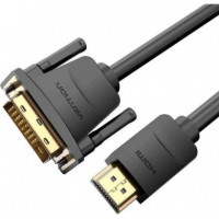 Cable Conversor VENTION Dvi/m - Hdmi/m 1M Black - Guanxe Atlantic Marketplace