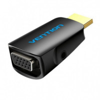 Adaptador Conversor VENTION Hdmi/m a Vga/h Audio Jack 3.5 Black - Guanxe Atlantic Marketplace