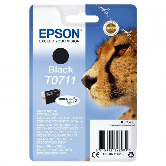 Tinta EPSON C13T07114012 Black T0711