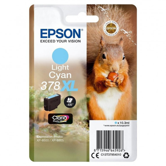 Tinta EPSON C13T37954010 Light Cyan 378XL T3795