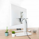 Soporte de Mesa TV Monitor TOOQ Reg.altura Gir. Incl. 17"-27" White