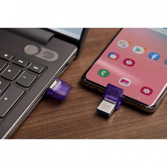Pen Drive 128GB KINGSTON Usb-a/usb-c 3.2 Purple - Guanxe Atlantic Marketplace