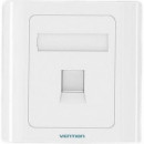 Roseta de Pared VENTION RJ45 CAT.6 Utp 1 Toma White
