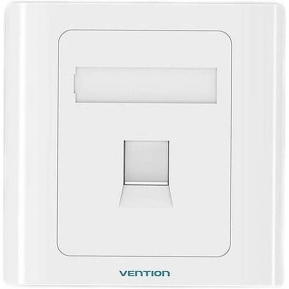 Roseta de Pared VENTION RJ45 CAT.6 Utp 1 Toma White