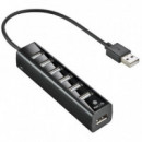 Hub USB NGS Tiny 7 Puertos USB 2.0 + Alimentador