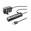 Hub USB NGS Tiny 7 Puertos USB 2.0 + Alimentador