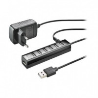 Hub USB NGS Tiny 7 Puertos USB 2.0 + Alimentador