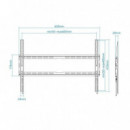 Soporte TV Monitor TOOQ 37-80 45KG Black
