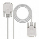 Cable Serie NANOCABLE RS232 DB9/M - DB9/H 3M White