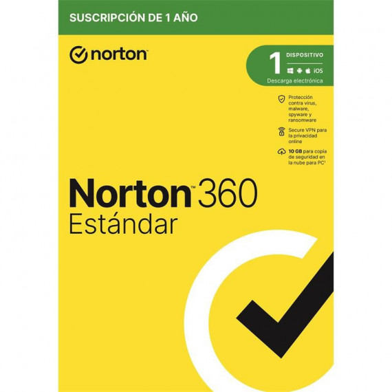 NORTON 360 Standard 10GB Es 1 User 1 Device 1 Año L. Electronica