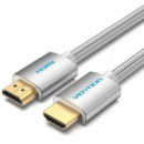 Cable HDMI 2.0 4K VENTION Hdmi/m - Hdmi/m Trenzado 2M Silver