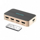 Duplicador VENTION 5XHDMI Hembra - HDMI Macho Gold/black