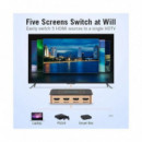 Duplicador VENTION 5XHDMI Hembra - HDMI Macho Gold/black