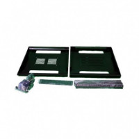 Armario Rack POWERGREEN 42U 80X80 Desmontado Puertas Perforadas Metal