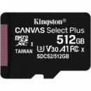 Memoria Micro Sd 512GB KINGSTON Xc C10 + Adaptador Sd